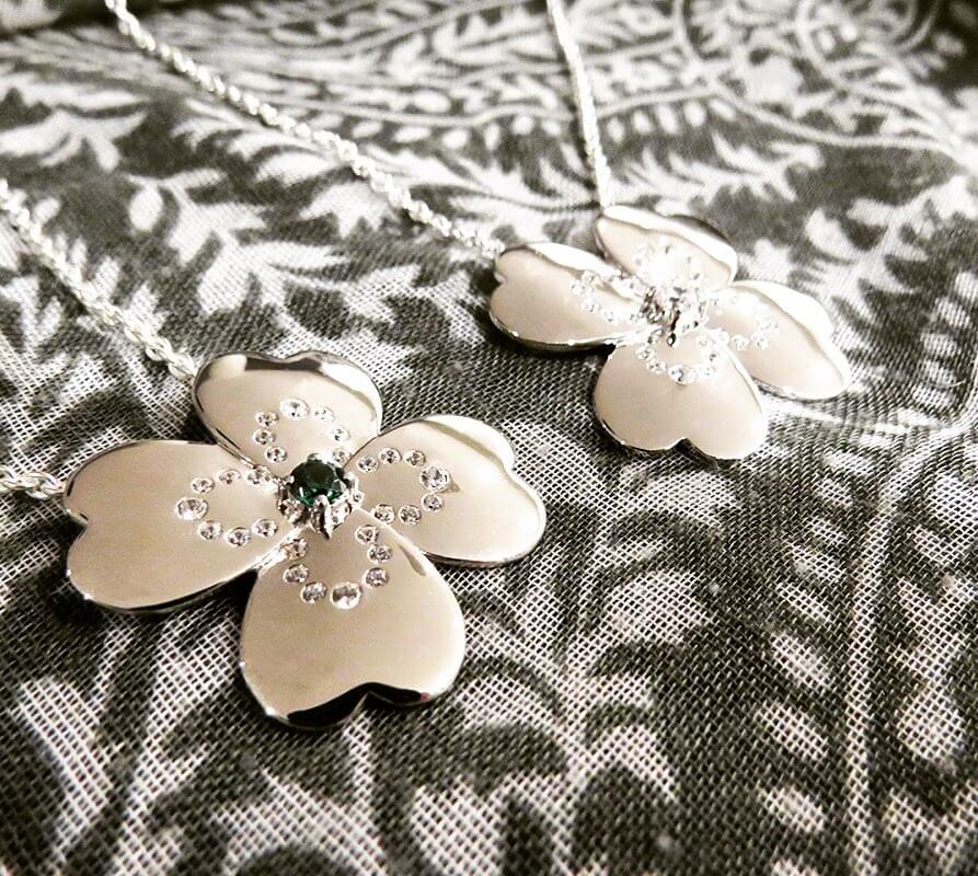 4 LEAF silverhalsband 1 (1)
