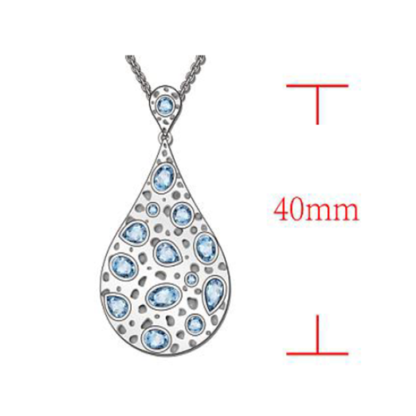 AQUA silverhalsband (skissbild kort) Truly Me Jewelry Design