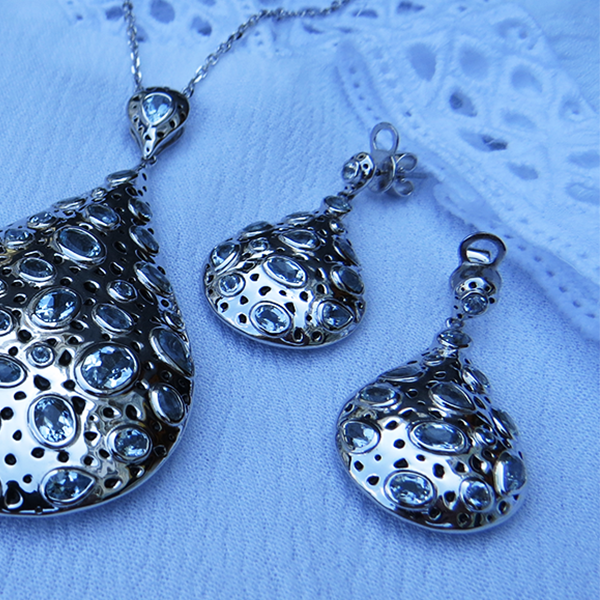AQUA silverorhangen 2 aquamarine (Truly Me)