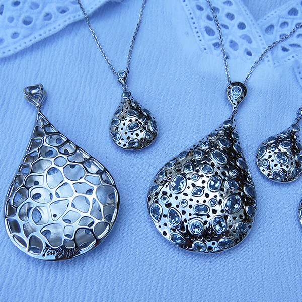 AQUA silversmycken 2 aquamarine (Truly Me)