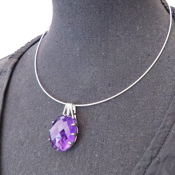 Halvstel silverkedja (1 mm)