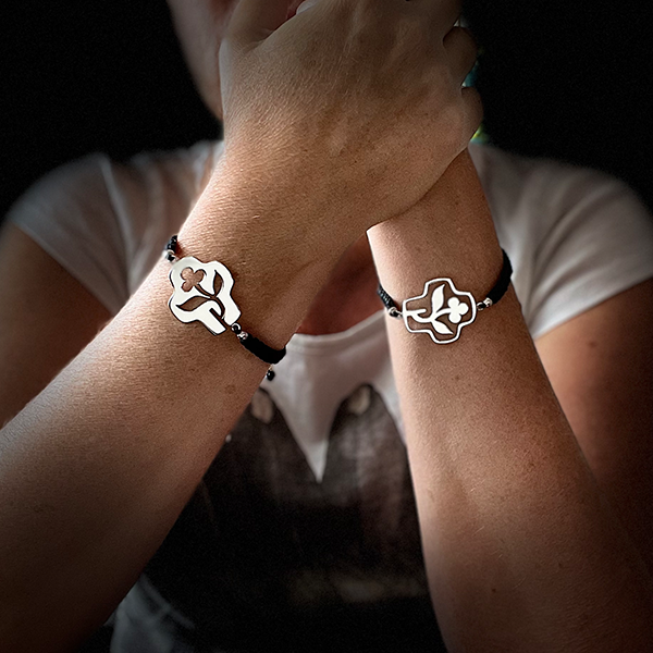 LIFE (flower cross) armband (sjukhuskyrkan)