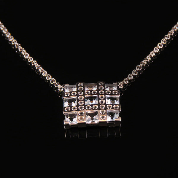 RIBBON silverhalsband blå Truly Me