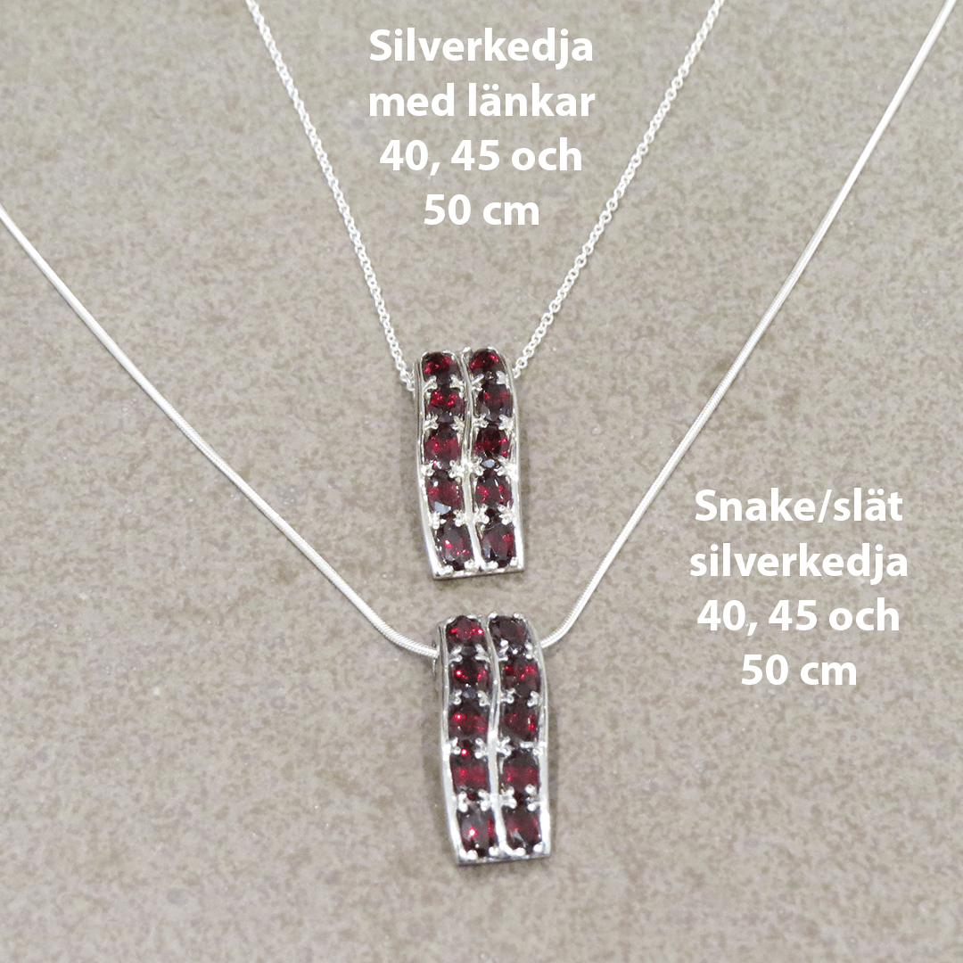 Två olika silverkedjor GRANATUM (Truly Me) (1)