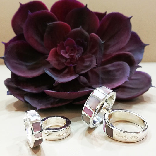 rosa bruna silverörhängen