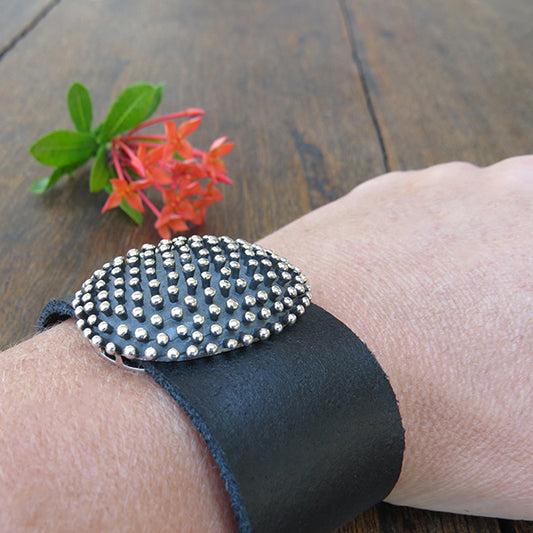 HEDGEHOG läderarmband som en igelkott (Truly Me)