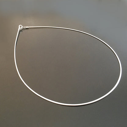 Halvstel silverkedja (1 mm)