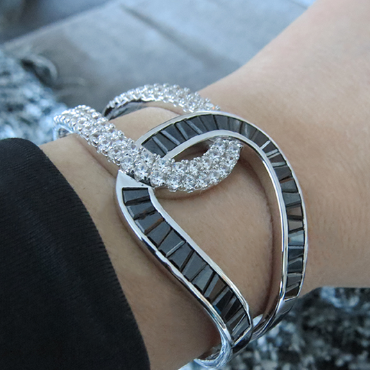 Svart armband ROLLER COASTER 600x