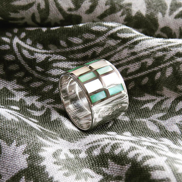 ZEBRA silverring grön Truly Me
