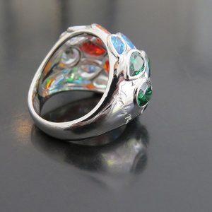 4 SEASONS silver ring with colors of the seasons (Truly Me)