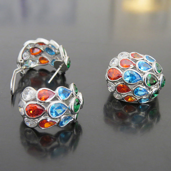 4 SEASONS silver jewelry set with colors of the seasons (Truly Me)