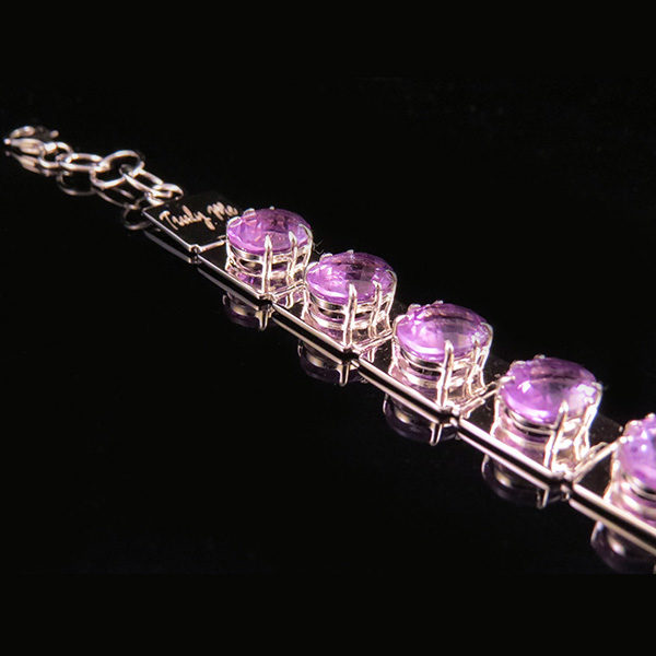 DEEP PURPLE silver bracelet with amethyst by Truly Me Jewelry Design