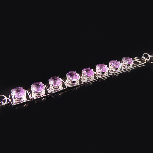 DEEP PURPLE silver bracelet with amethyst by Truly Me Jewelry Design