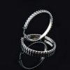 EDGE silver earrings hoops rings large (Truly Me)