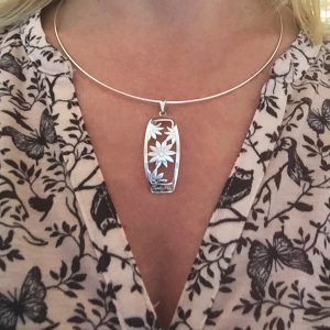 FLOWER POWER silver necklace with unique design(Truly Me)
