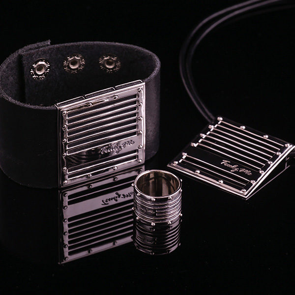 GRID silver jewelry set with tough and beautiful design (Truly Me)