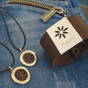 PENNY LANE silver jewelry with brown leather (Truly Me)