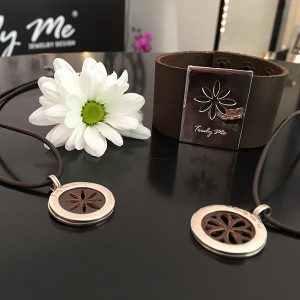 PENNY LANE silver jewelry with brown leather (Truly Me)