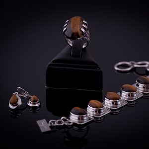 TIGER silver jewelry with tiger eye stones (Truly Me)