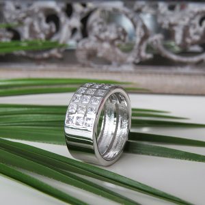 WISDOM silver ring with bling in stylish design (Truly Me Jewelry Design)