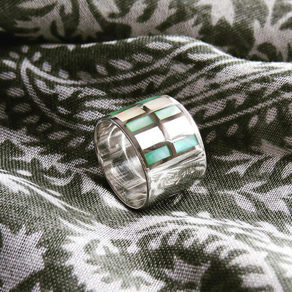 ZEBRA silverring grön Truly Me