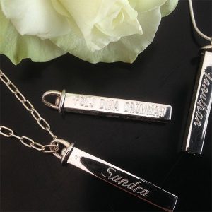 Name necklace - Truly Me silver rod (engraving)