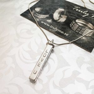 Name necklace - Truly Me silver rod (stamping)